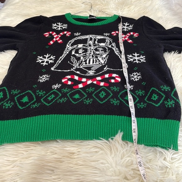 Star Wars Disney black green darth Vader ugly Christmas holiday sweater unisex L - Picture 16 of 16